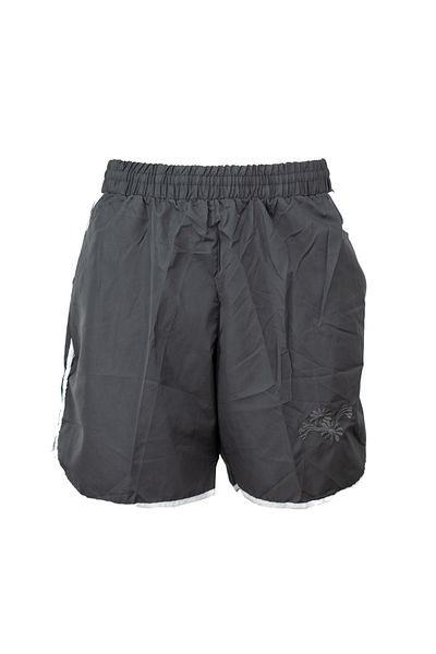 Oppland Women's Embroidered Swim Shorts - Rubber Waist, Lace-up Pockets, Water Repellent Comfortable Fabric