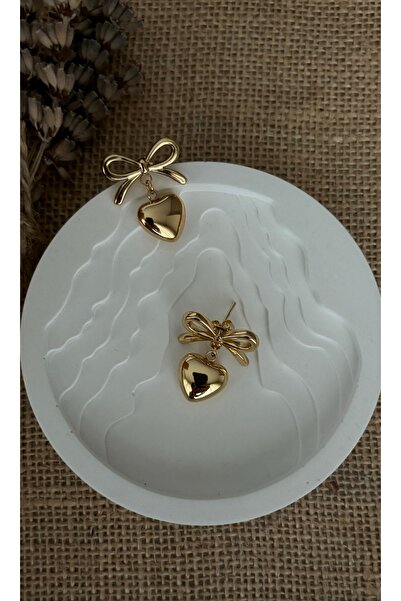 Çelik Kalpli Sallantılı Fiyonk Çelik Küpe