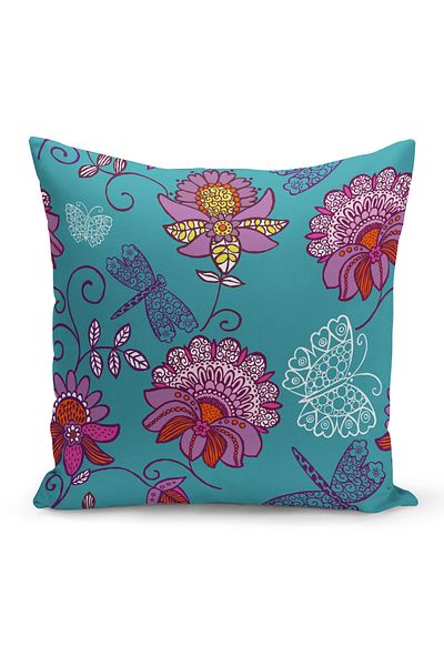 Bertille Home Set de 4 huse de pernă - Imprimate digital, față-verso, seria clasică
