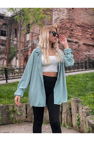 MFU collection Cămașă oversize pentru damă, fluidă din in - Croială largă