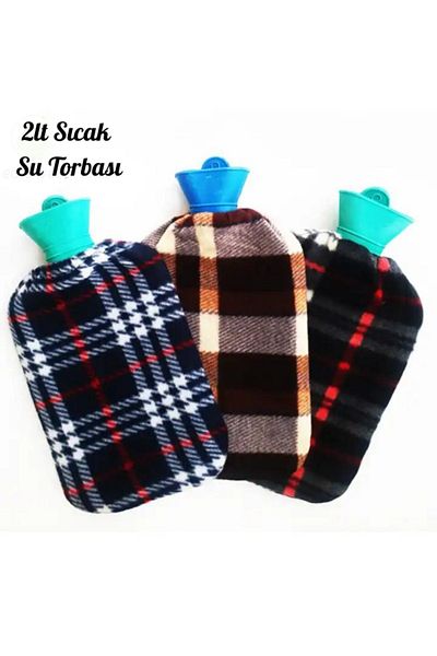 Janissary 33x19 Cm 2 Lt Thermophor Hot Water Bag with Fleece Cover Abdominal Pain Waist Foot Warmer "1 PC"
