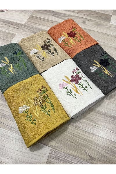 AYHANHOME Σετ πετσετών προσώπου 50x90 - 6 τεμαχίων Κουτί προίκας επεξεργασίας 3D