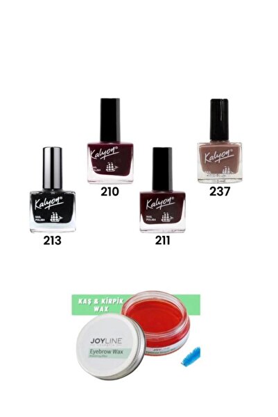 Kalyon Oje 213-210-211-237+joy line Kaş Şekillendirici Ve Sabitleyici Wax 50ml