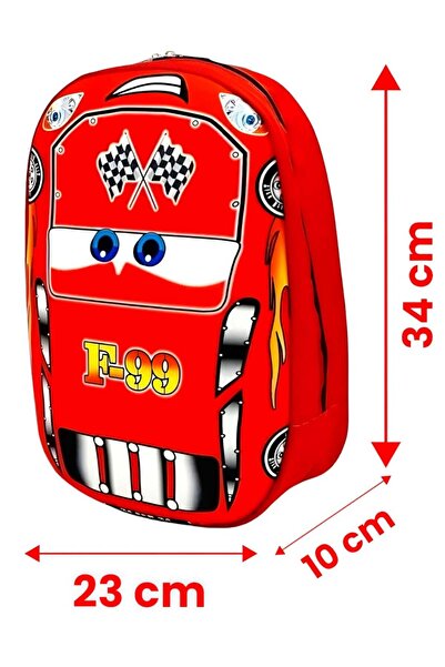 Tezzgelsin Anaokulu Kreş Cars F99 Kabartmalı Çocuk Sırt Çantası Kreş Çantası