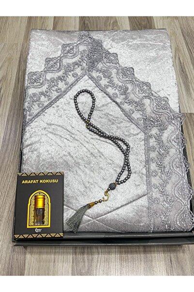 AYHANHOME Velvet Laced Bride Groom Set - Σετ χαλιών προσευχής 3 τεμαχίων, κουτί δέσμης προίκας