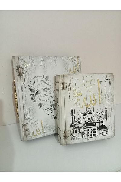 IremTasarimAtolyesi Home Accessory Wooden Book Box Set