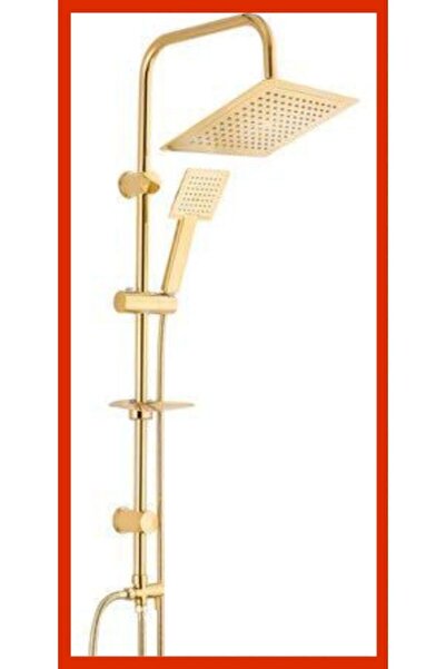 Genel Markalar Robot Kare Banyo Gold Altın Tepe Duş Takımı