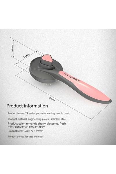joyline Pakeway Joyline Cat Dog Comb - Pink Hair Collector