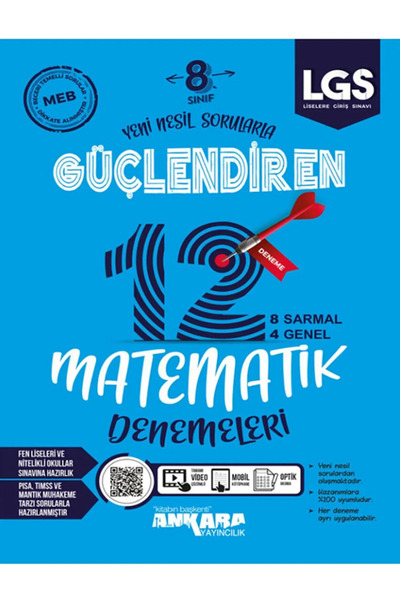 Açı Yayınları 8.Sınıf Ankara Güçlendiren 12'Li Matematik 8 Sarmal 4 Genel Den...