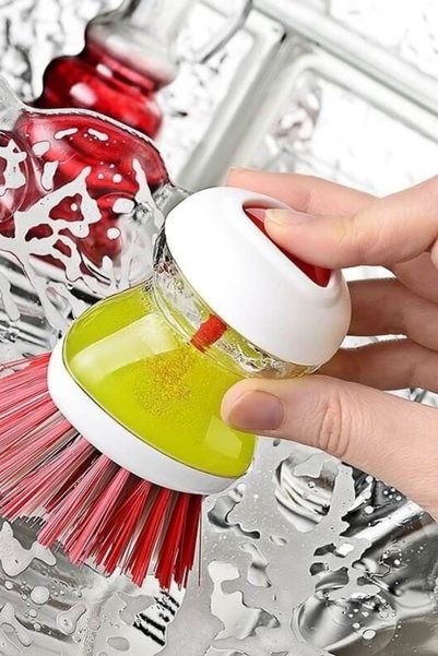 GİVY Titiz Dishwashing Brush with Detergent Container Tp-110