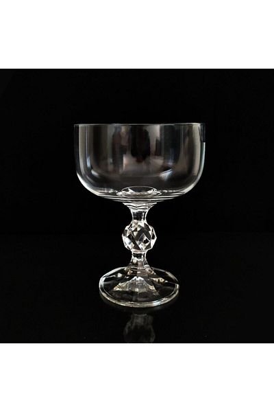 BOHEMİA CRYSTAL Bohemia Crystal Glass Ice Cream Bowl Simple 6 Pieces 200cc