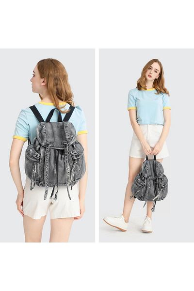 BARCELONA 21K Rucsac de damă din denim din denim Barcelona 3217