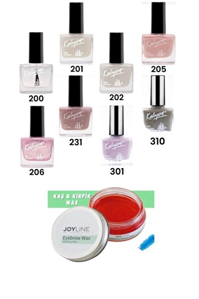 Kalyon Oje 8'Li Set-1+joy line Kaş Şekillendirici Ve Sabitleyici Wax 50ml