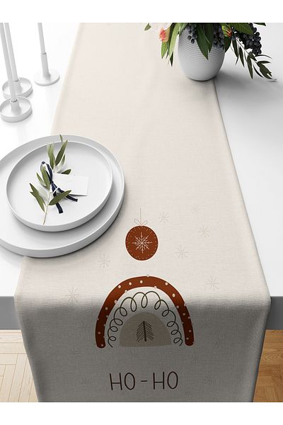 Bertille Home New Year's Series - 140X40 cm Digital Printed Christmas Runner
