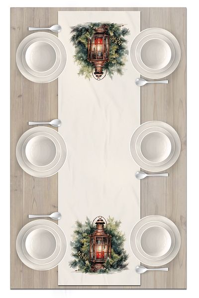 Bertille Home New Year's Series - 140X40 cm Digital Printed Christmas Runner