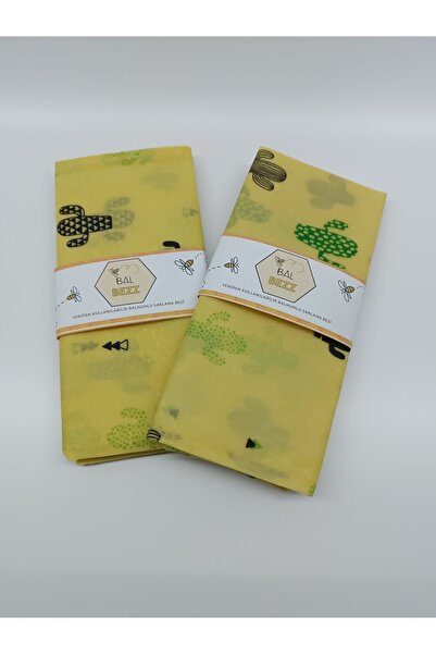 TODO HOME Balbezz 2-Piece Pouch Set - Storage Cloth and Cactus Patterned Waxed