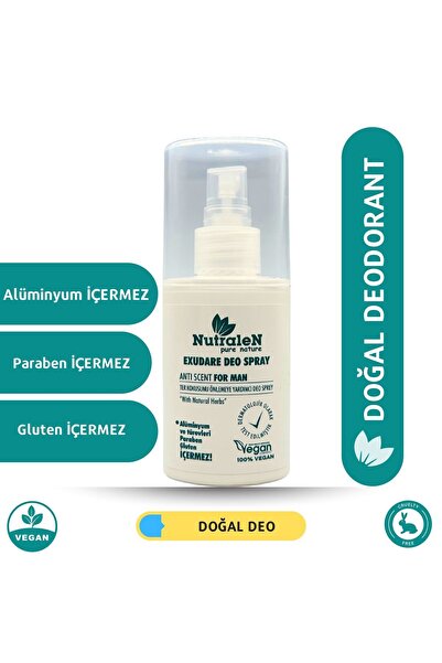 Nutralen Exudare Deo Sprey | Erkek | Doğal | Vegan Deodorant | Ter Kokusunu Ö...