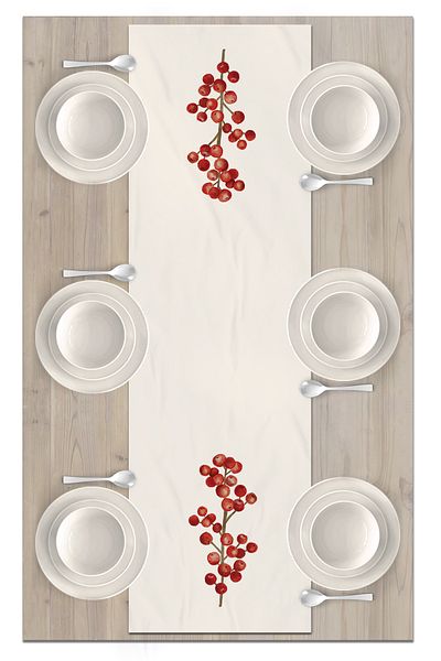 Bertille Home New Year Series 140X40 cm Digital Printed Runner (Christmas Christmas)
