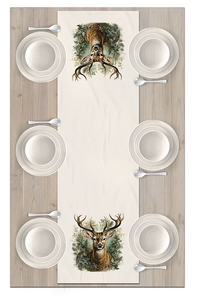 Bertille Home New Year's Series - 140X40 cm Digital Printed Christmas Runner