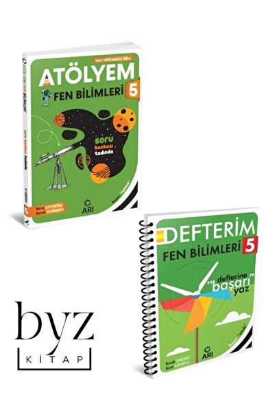 Arı Yayıncılık Yeni Müfredat 2025 5.Sınıf Fen Bilimleri Atölyem -Defterim Set