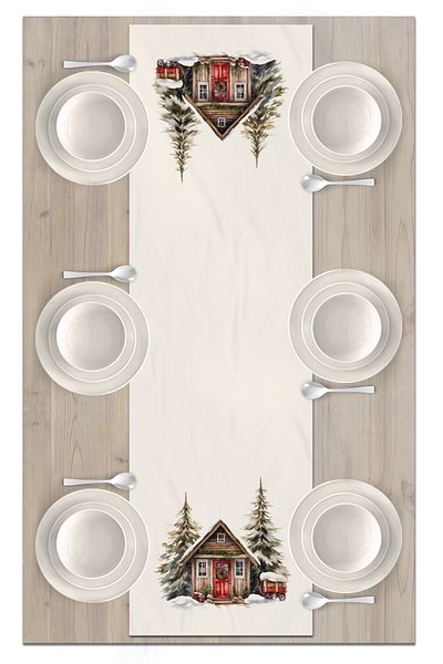 Bertille Home New Year's Series - 140X40 cm Digital Printed Christmas Runner
