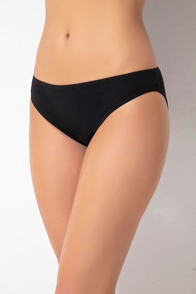 saac Chiloți bikini cu nervuri pentru femei - 3 bucăți, 100% bumbac pieptănat