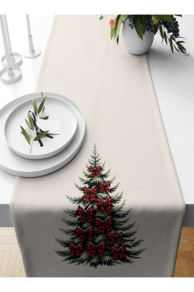 Bertille Home New Year's Series - 140X40 cm Digital Printed Christmas Runner