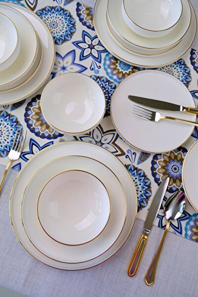 Leggno Chester Gold Yemek Takımı 6 Kişilik 24 Parça