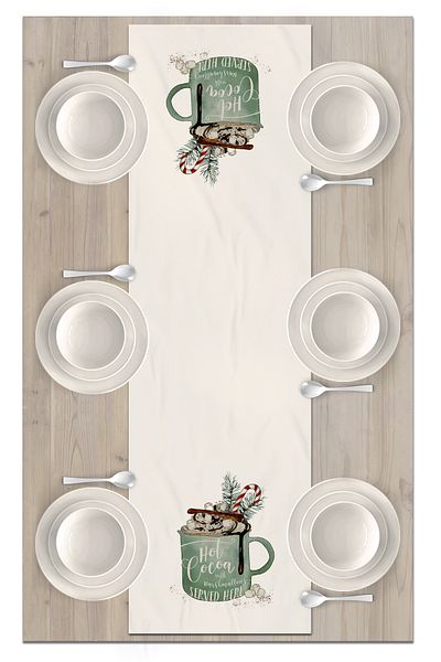 Bertille Home New Year's Series - 140X40 cm Digital Printed Christmas Runner