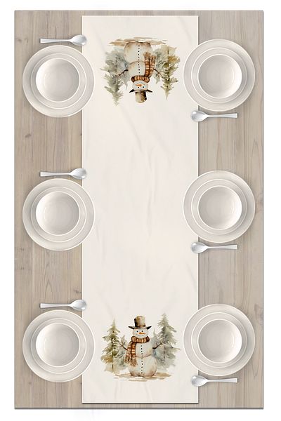 Bertille Home New Year's Series - 140X40 cm Digital Printed Christmas Runner