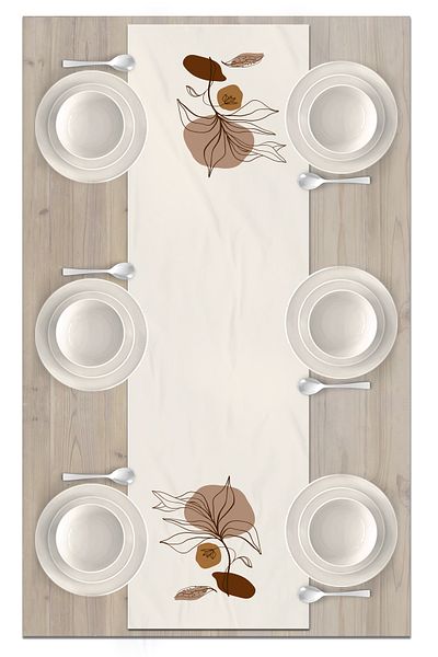 Bertille Home 140x40 Cm Digital Printed Minimalist Runner