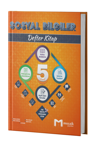 Mozaik Yayınları Mozaik Yayınları 5. Sınıf Sosyal Bilgiler İntro Defter Kitap Konu Anlatımlı