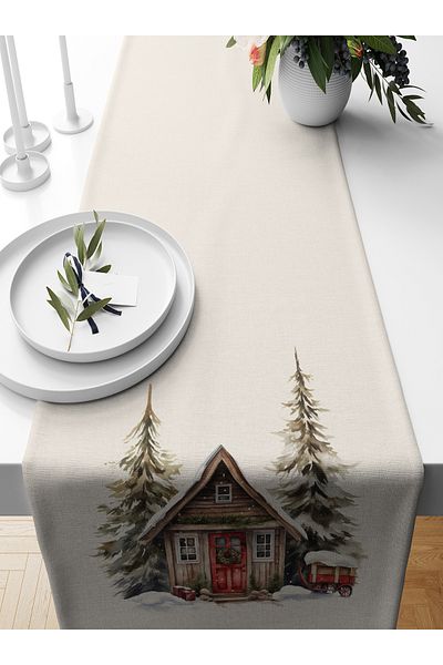 Bertille Home New Year's Series - 140X40 cm Digital Printed Christmas Runner