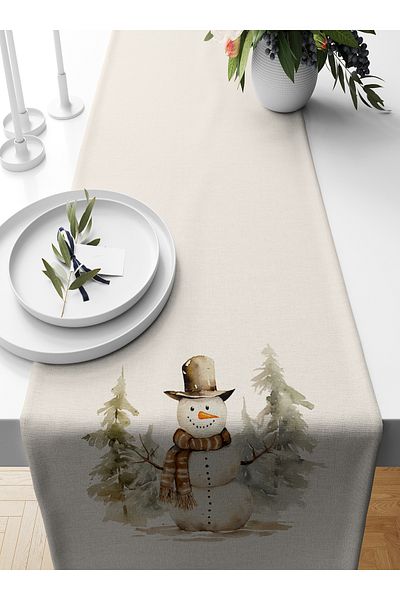 Bertille Home New Year's Series - 140X40 cm Digital Printed Christmas Runner