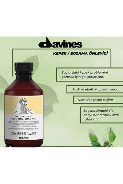 Davines Forbeautynesli Naturalth Purifying 250ml Shampoo - "*5087 Fbn.36