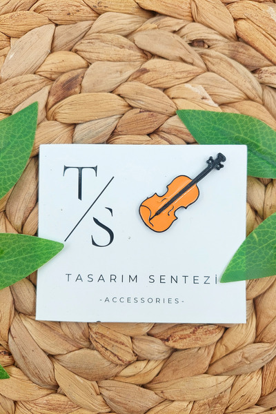Tasarım Sentezi Rozet Metal Broş Yaka Okul Çantası Kıyafet Şapka Aksesuar Keman Viyola Viyolon Muzik Rosette