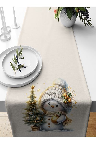 Bertille Home New Year's Series - 140X40 cm Digital Printed Christmas Runner