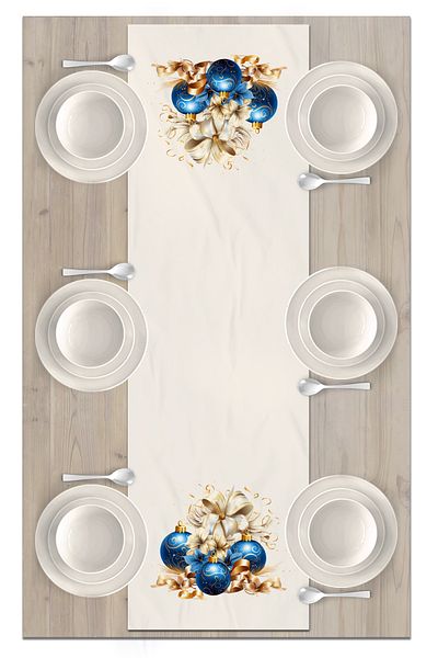 Bertille Home New Year's Series - 140X40 cm Digital Printed Christmas Runner