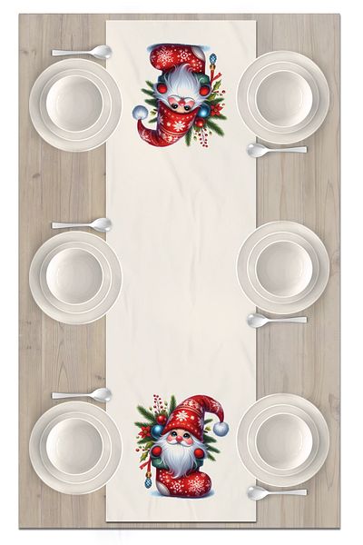 Bertille Home New Year's Series - 140X40 cm Digital Printed Christmas Runner