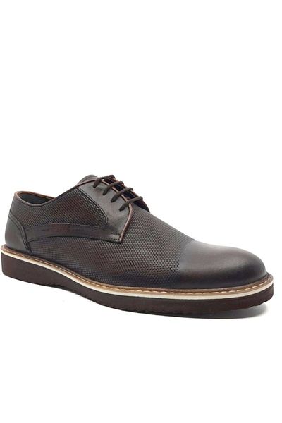 Rego 1329 Brown Genuine Leather Men's Shoes