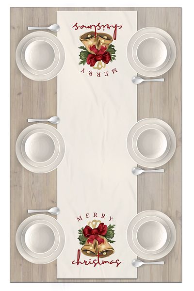 Bertille Home New Year's Series - 140X40 cm Digital Printed Christmas Runner