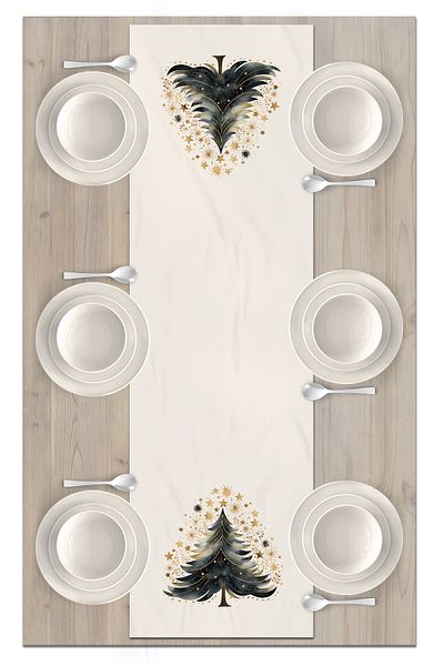 Bertille Home New Year's Series - 140X40 cm Digital Printed Christmas Runner