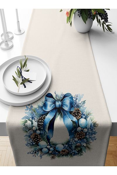 Bertille Home New Year's Series - 140X40 cm Digital Printed Christmas Runner