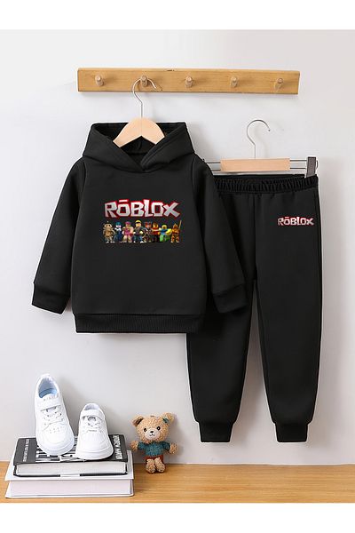 Let's Wear Комплект от 2 спортни комплекта Roblox Premium 3rd Thread - компактен суитчър и анцуг за мъже