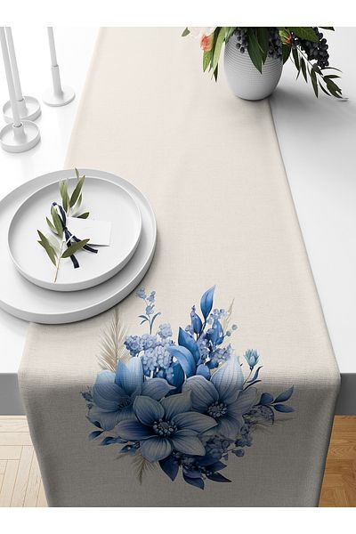 Bertille Home New Year's Series - 140X40 cm Digital Printed Christmas Runner