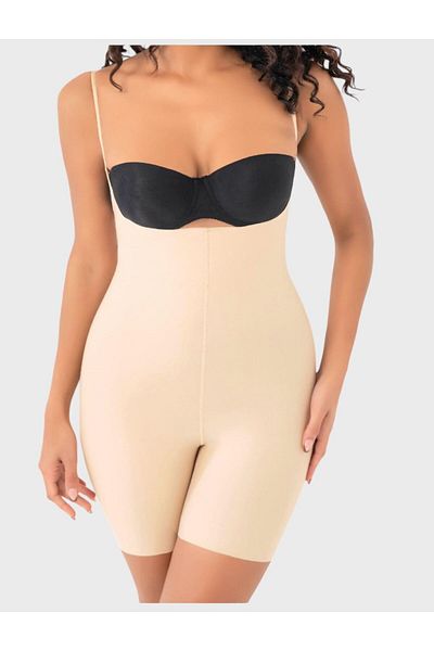 tusem butik homewear Laser Cut Silicone Women's Corset - Size 2, Slimming Full Length, Strap