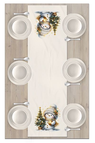 Bertille Home New Year's Series - 140X40 cm Digital Printed Christmas Runner