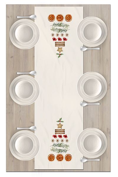 Bertille Home New Year's Series - 140X40 cm Digital Printed Christmas Runner