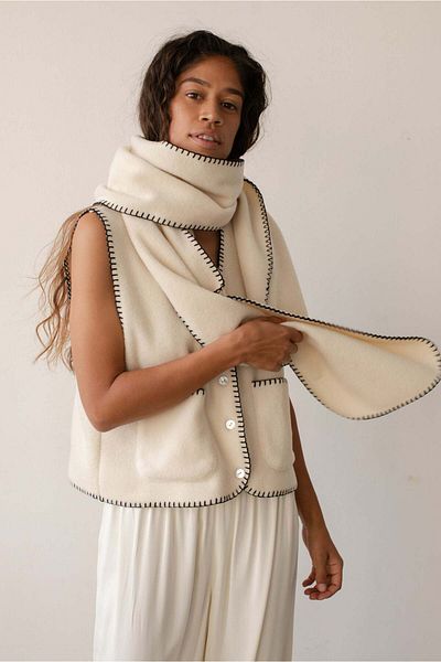 arslan deco Polar Scarf, Shepherd's Stitched Scarf