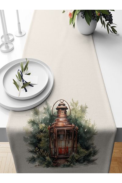 Bertille Home New Year's Series - 140X40 cm Digital Printed Christmas Runner